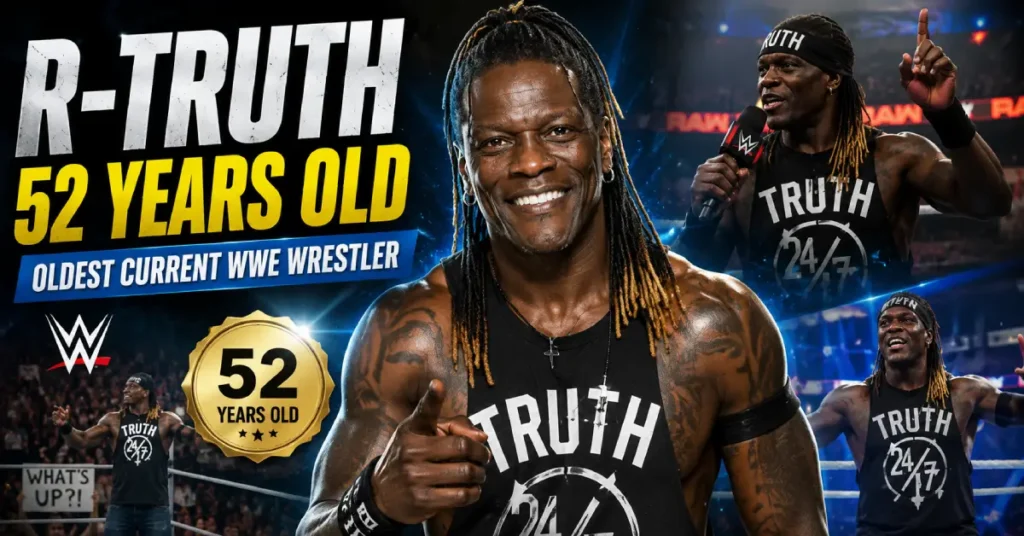 R-Truth — 52 Years Old (Oldest Current WWE Wrestler)