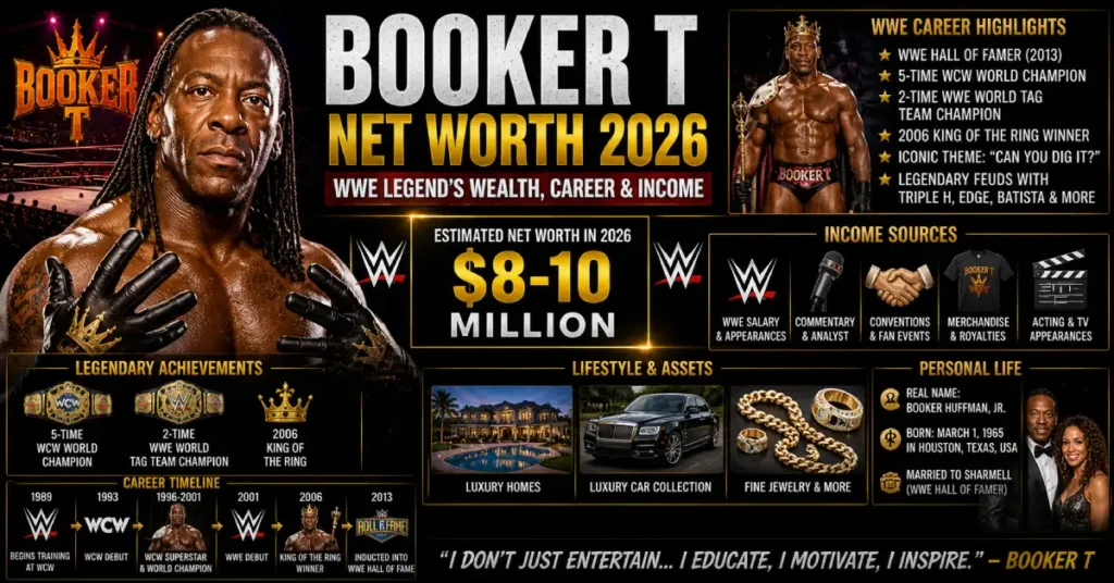 Booker T Net Worth 2026: WWE Legend’s Wealth, Career & Income