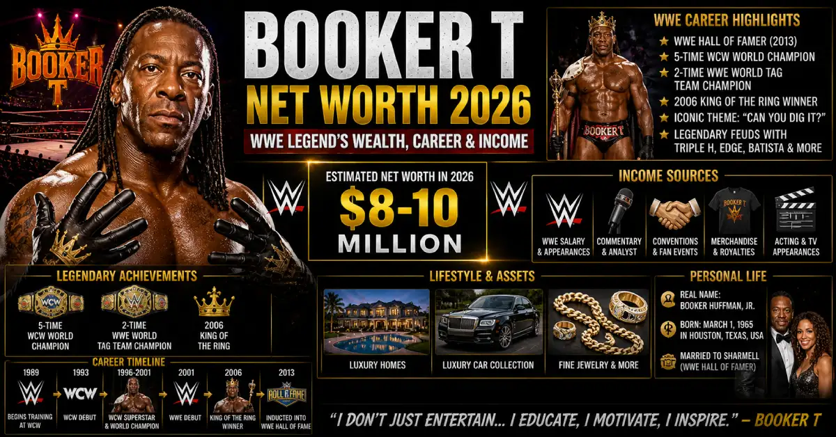 Booker T Net Worth 2026: WWE Legend’s Wealth, Career & Income ...