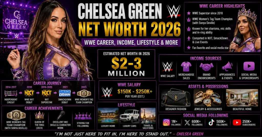 Chelsea Green Net Worth 2026: WWE Career, Income, Lifestyle & More
