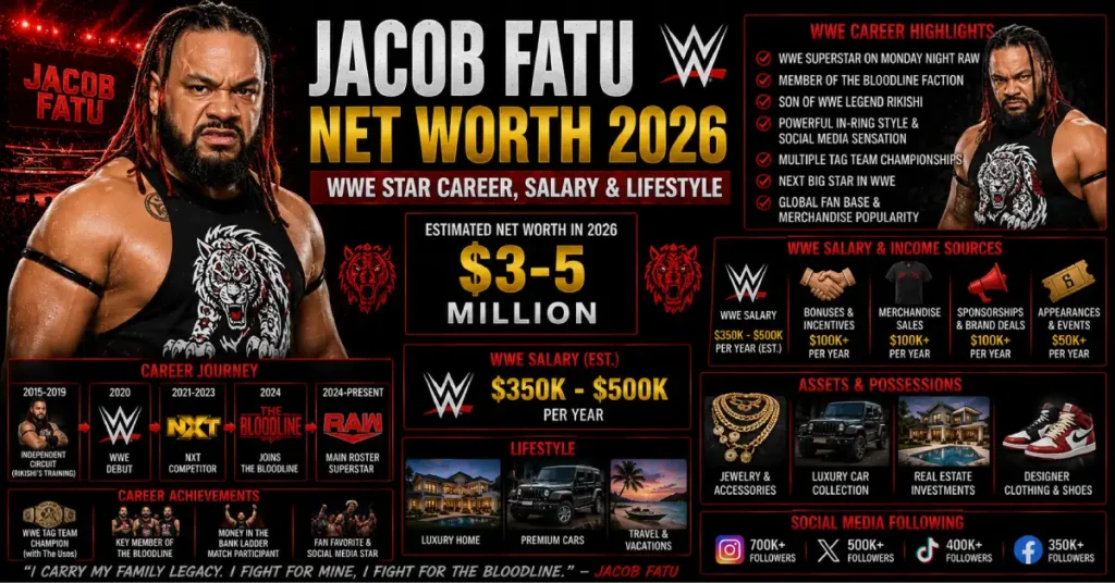 Jacob Fatu Net Worth 2026: WWE Star Career, Salary & Lifestyle