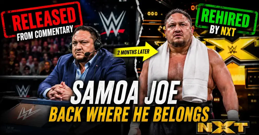 Samoa Joe — Released From Commentary, Rehired by NXT Two Months Later