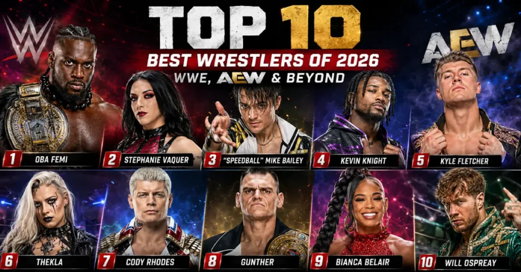 Top 10 Best Wrestlers of 2026 – WWE, AEW & Beyond