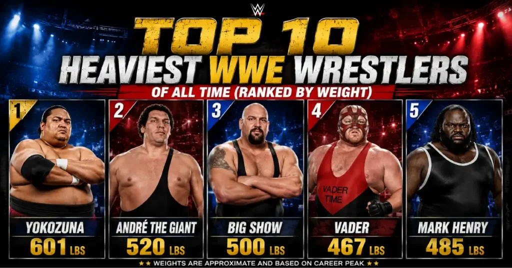Top 10 Heaviest WWE Wrestlers of All Time (Ranked by Weight)